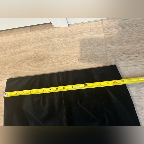 Lauren Ralph Lauren Womens Pants Sz 12 Black Velvet Pull On Side Zip Stretch - Picture 8 of 10